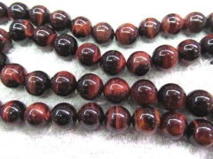 high quality 6-16mm full strand natural Tiger Eyes ,round ball red,blue,yellow mixed loose bead