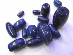 AA grade 6pcs 4-12mm natural lapis Lazulie Gemstone cabochon round rondelle blue gold jewelry beads