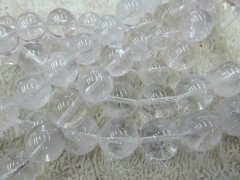 natural icer white rock quartz AAA GRADE 3-16mm full strand round ball beads,yellow clear white brow