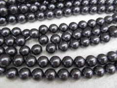 5strands 4-12mm black Pearl Gergous Round ball peach red white dark black grey gay mixed jewelry bea