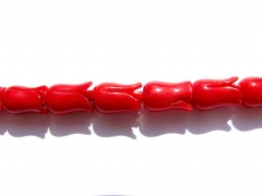 2strands 4-9mm Red Coral Beads Bamboo Coral fluorial flower rose Handmade carved Red Orange White Mi