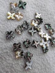 free ship ---100pcs 8 10 12mm Genuine MOP Shell ,Pearl Shell filigree florial flower Clove Carved ye