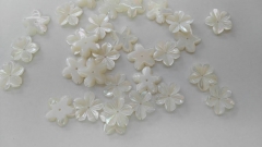 free ship-- 50pcs 10 12 15mm Genuine white MOP Shell ,Pearl Shell filigree florial snow flake flower