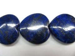 2strands 15mm genuine Lapis Lazuli Gemstone heart lapis bead loose bead