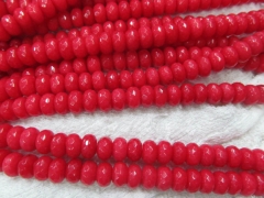 wholesale 2strands 3x5-10x16mm Jade stone Rondelle Abacus Faceted Beads lemone green crimson royal blue rose jewelry making supp