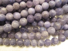 wholesale 4-16mm full strand genuine Tanzanite gemstone,round ball purple blue grey tanzanite jewelr