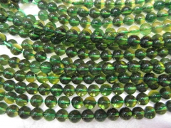 AA+ Rock Crystal quartz black green yellow quartz beads round ball beads wholesale beads 8mm full st
