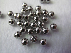 AA+ 100pcs 2-12mm 14K gold smooth Round spacer Beads Solid Silver,antique silver,gold,rose g