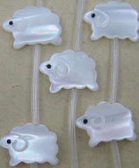 Shell Bead 2strands 9-14mm high quality Genuine MOP Shell ,Pearl Shell Sheep Elephant Rabitte cat Do