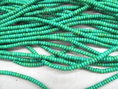 High quality 2strands 3x4 4x6 5x8mm Stabilzed Turquoise Rondelle Abacus smooth Blue Green yellow Loo