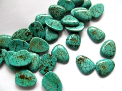 high quality 50pcs 22-28mm Turquoise stone Cabochons turquoise bead teardrop slab Veins Round blue G