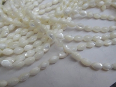 high quality 5strands 6-16mm Natural pearl of mother shell , drum rice white brown connector Bead