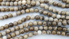 2strands 4-16mm Genuine Brown Lace Ocean Jasper stone Round Ball grey coffee wood Japser loose beads