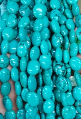wholesale 2strands 6-20mm Turquoise stone oval egg blue Green white jewelry making Bead