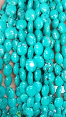 2strands 8-20mm Sabilized Turquoise stone oval egg blue Green jewelry making Bead