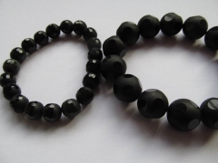 high quality genuine Rainbow Obsidian Gemstone round ball football faceted jewelry bracelet 10 12 14
