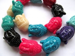 2strands 15-30mm Acrylic resin plastic beads buddha carved assorted jewelry bead