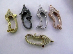 6pcs 20-40mm Micro Crystal Pave Diamond Clasps Jewelry Clasp --Top Quality