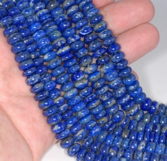 8x4mm Lapis Lazuli Gemstone Grade A Blue Rondelle 8x4mm Loose Beads 15.5 inch Full Strand (90188810-82)