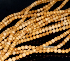 4mm Sahara Dunes Brown Picture Jasper Gemstone Round 4mm Loose Beads 15.5 inch Full Strand (90114581-246)