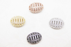 CZ Micro Pave 15x21mm Cage Beads