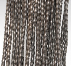 4x1mm Grey Hematite Gemstone Heishi Rondelle 4x1mm Loose Beads 16 inch Full Strand (90185568-837)