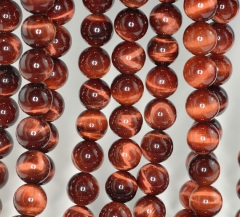 10mm Mahogany Red Tiger Eye Gemstone Grade AAA Round Loose Beads 15.5 inch Full Strand (90186257-737)