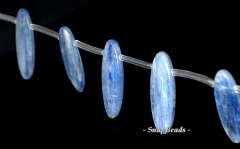 Blue Kyanite Gemstone Grade A Marquise Oval Topdrill 30x10mm 5 Beads Loose Beads (90143952-175)