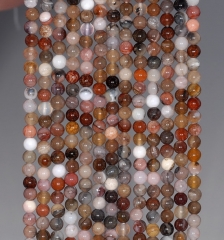 2mm Petrified Wood Agate Gemstone Grade AA Brown Round 2mm Loose Beads 16 inch Full Strand (80000386-785)