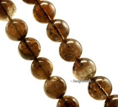 13mm Smoky Quartz Gemstone Round Loose Beads 7.5 inch Half Strand (90191426-B7-513)