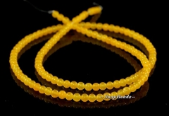 3MM Golden Honey Jade Gemstone, Yellow Orange, Round 3MM Loose Beads 16 inch Full Strand (90107852-107)