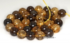12mm Citrine Smoky Mix Quartz Gemstone Round Loose Beads 7 inch Half Strand (90191184-B28-548)