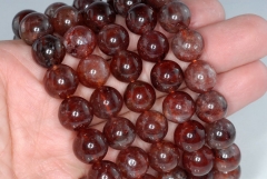 11mm Ruby Red Quartz Gemstone Grade AAA Round Loose Beads 7.5 inch Half Strand (90186071-833)