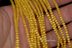 2.5mm Cat Eye's Gemstone Bumble Bee Yellow Round 2.5mm Loose Beads 15.5 inch Full Strand (90189745-910)