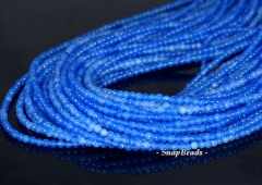 3mm Hawaiian Sky Blue Jade Gemstone Round Loose Beads 16 inch Full Strand (90113363-107-3mm C)