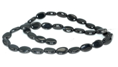 14x10mm Black Jet Gemstone Oval Loose Beads 16 inch Full Strand (90186921-825)