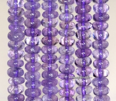 8x5mm Amethyst Gemstone Rondelle Loose Beads 7.5 inch Half Strand (90144105-B18-531)