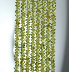 3x2mm Peridot Gemstone Grade A Green Rondelle Loose Beads 14 inch Full Strand (90184952-899)