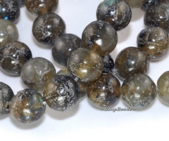 10MM Rough Edge Labradorite Gemstone, Rugged, Round 10MM Loose Beads 15.5 inch Full Strand (90164982-4)