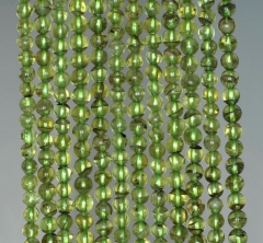 4-4.5 mm Pedoretes Peridot Gemstone Green Round Loose Beads 15.5 inch Full Strand (90183793-368)