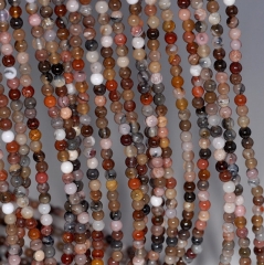 3mm Petrified Wood Agate Gemstone Grade AA Brown Round 3mm Loose Beads 15.5 inch Full Strand (80000387-785)