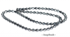Noir Black Hematite Gemstone Black Bicone 5x4mm Loose Beads 8 inch Half Strand (90146892-338)