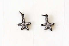 CZ Micro Pave 15mm Starfish Charm with Jump Ring