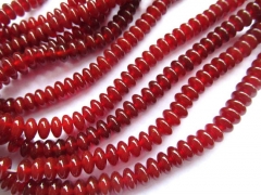 genuine Red agate Gems 2strands 3x6 4x7 4x8mm rondelle pinwheel wheel loose bead