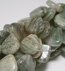 12mm Mojito Rutile Quartz Gemstone Teardrop Pear Trigon 12x12mm Loose Beads 16inch Full Strand (10233384-62)