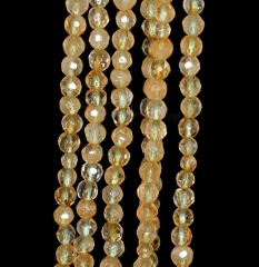 4mm Prehnite Gemstone Brown Faceted Round 4mm Loose Beads 7.5 inch Half Strand (90191921-342)