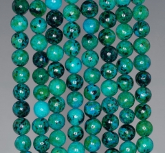 6mm Turquoise Chrysocolla Gemstone Round Loose Beads 15.5 inch Full Strand (90114162-206)