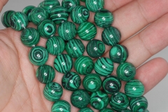 10mm Hedge Mazes Malachite Gemstone Green Round 10mm Loose Beads 15.5 inch Full Strand (90146231-217)