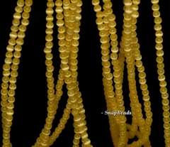 2.5mm Cat Eye's Gemstone Bumble Bee Yellow Round 2.5mm Loose Beads 15.5 inch Full Strand (90189745-910)