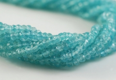4x2mm Aqua Blue Apatite Gemstone Grade AAA Faceted Rondelle Loose Beads 13.5 inch Full Strand (90184367-852)